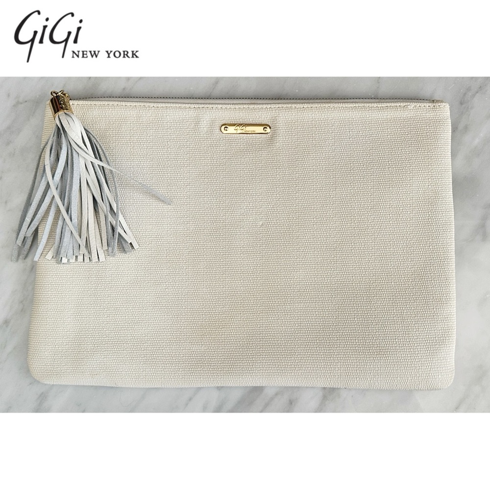 GiGi New York Leather Embossed Pouch / Clutch